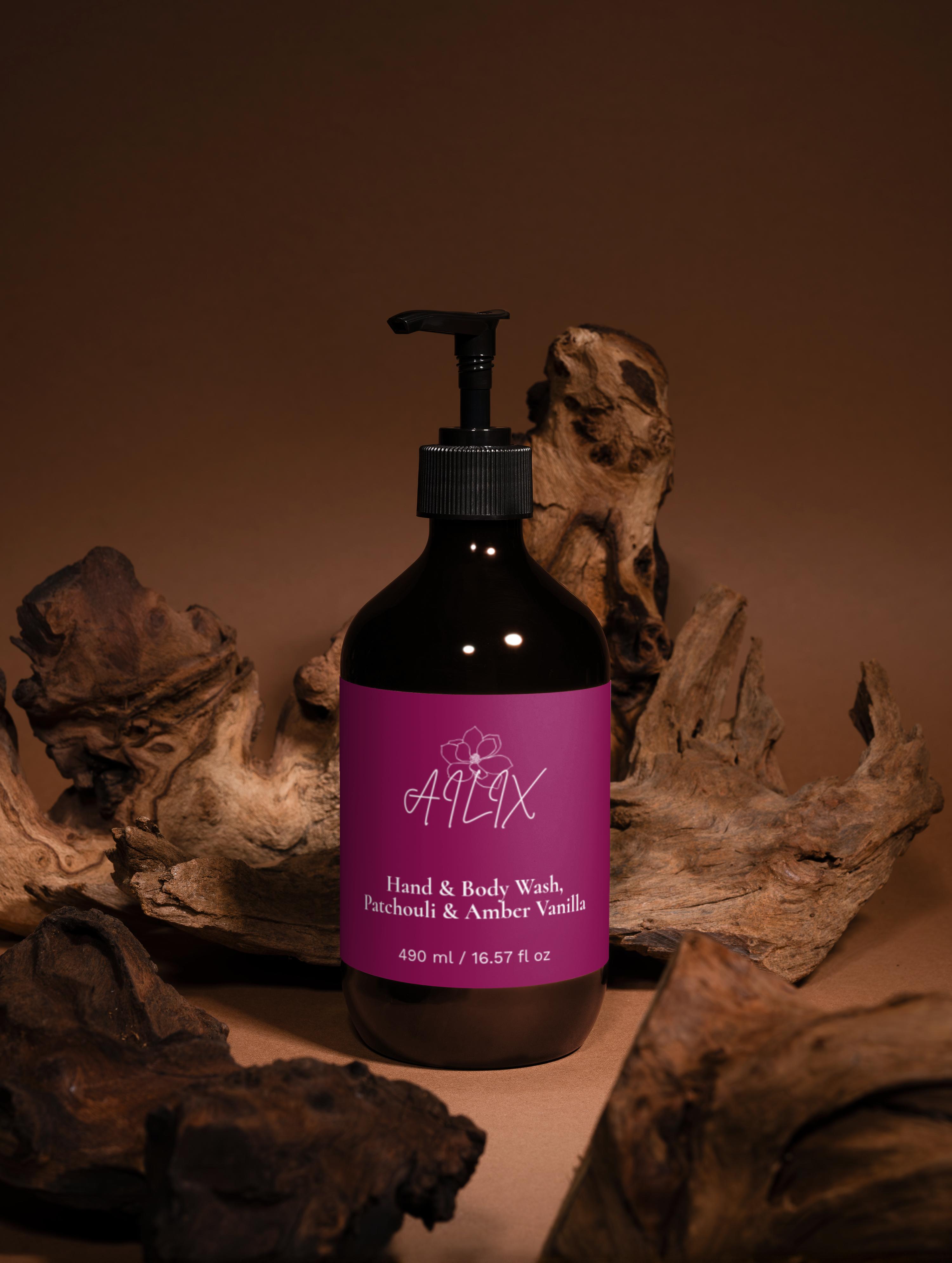 Hand & Body Wash, Patchouli & Amber Vanilla