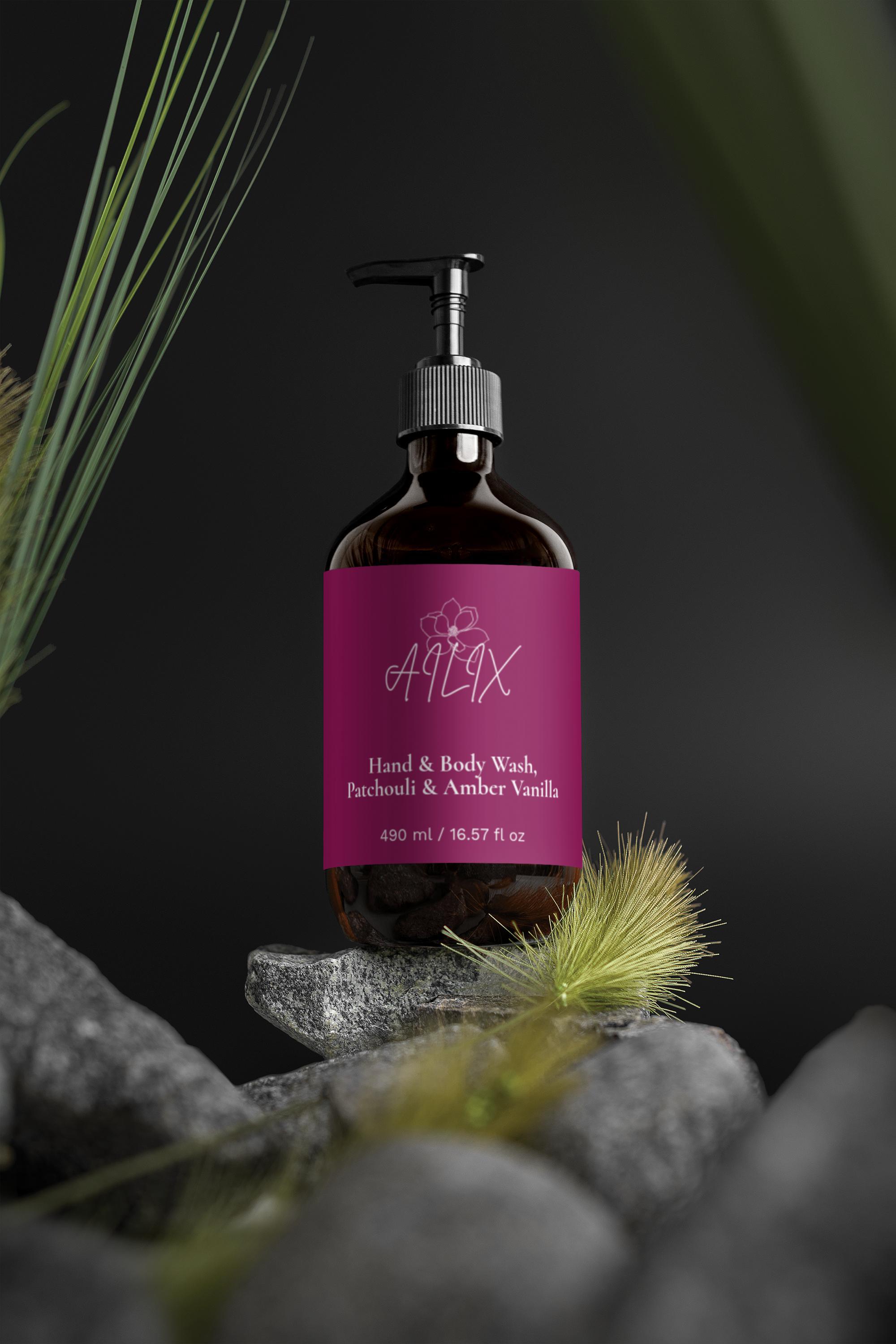 Hand & Body Wash, Patchouli & Amber Vanilla